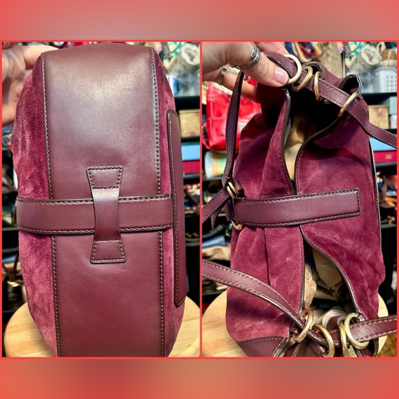 SET Michael Kors Plum Quincy Hobo Tote w/ Matching Long Wallet & Dust Bag w tags - Picture 6 of 15